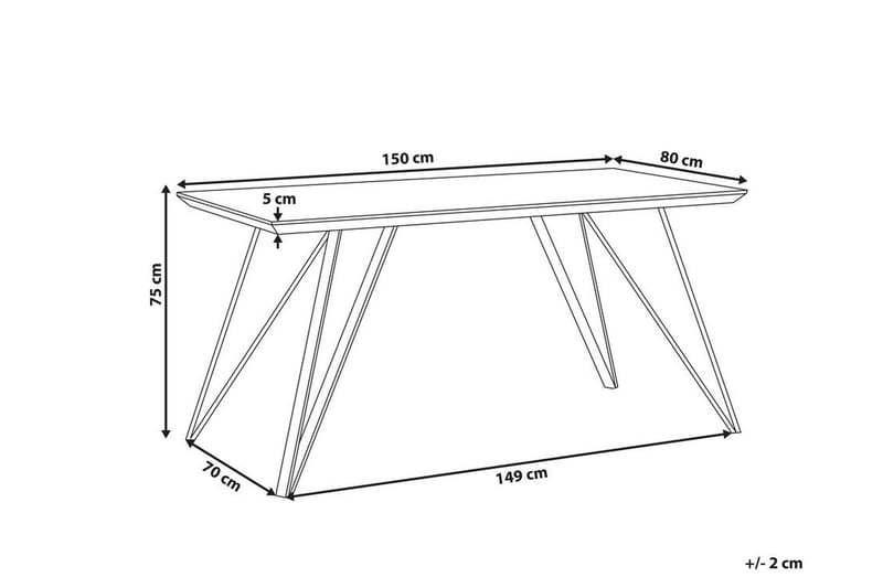 FEIGOM Matbord 150 cm Vit/Guld - Möbler - Matplats - Matbord & köksbord