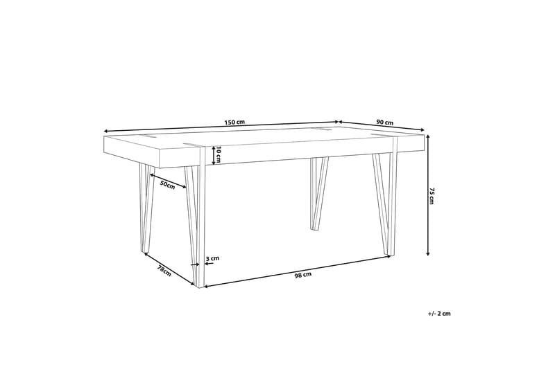 ILLICK Matbord 150x90 cm Trä/Natur - Brun - Möbler - Matplats - Matbord & köksbord