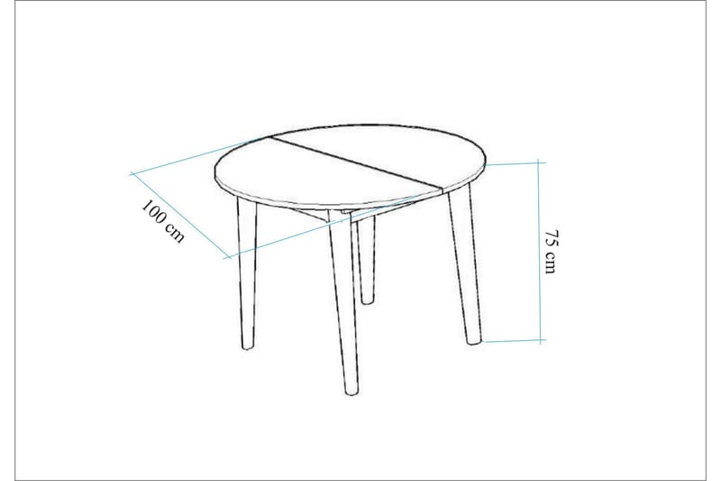 MUNDIN Matbord 100 cm Valnöt - Möbler - Matplats - Matbord & köksbord