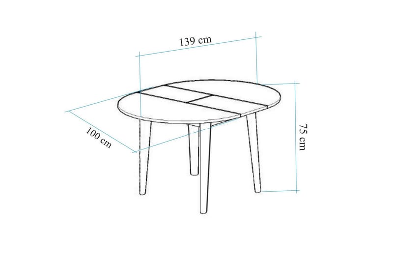 MUNDIN Matbord 100 cm Vit - Möbler - Matplats - Matbord & köksbord