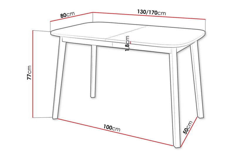 Narberth Matbord 80 cm Vit - Möbler - Matplats - Matbord & köksbord