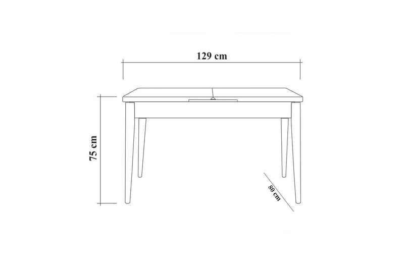 OSENDORF Bord 75 cm Trä/natur/Grön - Möbler - Matplats - Matbord & köksbord