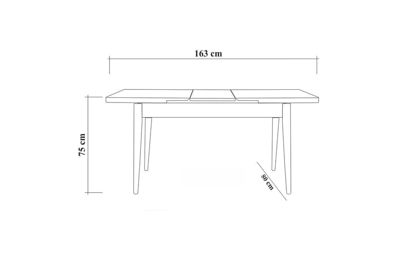 OSENDORF Bord 75 cm Trä/natur/Grön - Möbler - Matplats - Matbord & köksbord