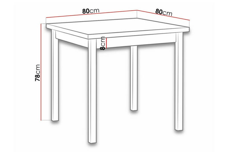 Patrickswell Matbord 80 cm Brun - Möbler - Matplats - Matbord & köksbord