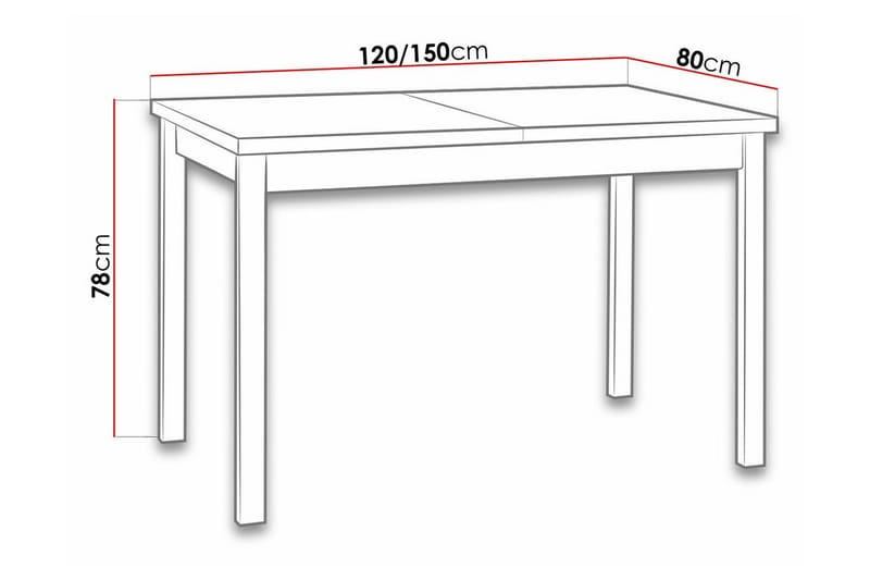 Patrickswell Matbord 80 cm Svart - Möbler - Matplats - Matbord & köksbord