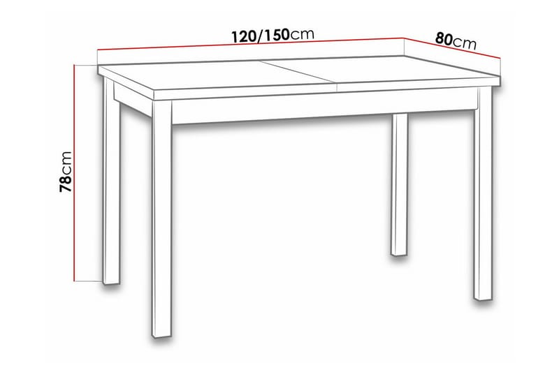 Patrickswell Matbord 80 cm Svart - Möbler - Matplats - Matbord & köksbord