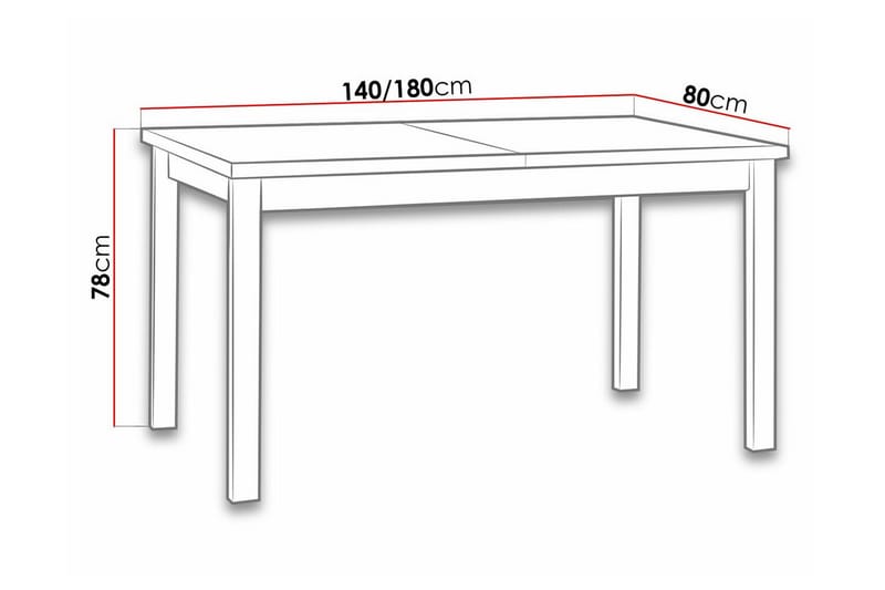 Patrickswell Matbord 80 cm Svart - Möbler - Matplats - Matbord & köksbord