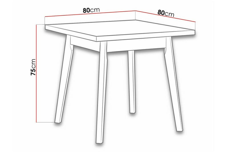 Patrickswell Matbord 80 cm Svart - Möbler - Matplats - Matbord & köksbord