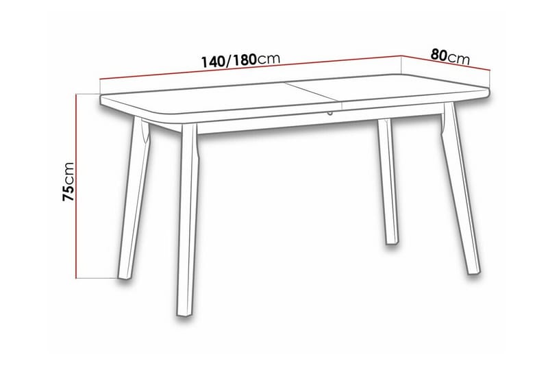 Patrickswell Matbord 80 cm Svart - Möbler - Matplats - Matbord & köksbord