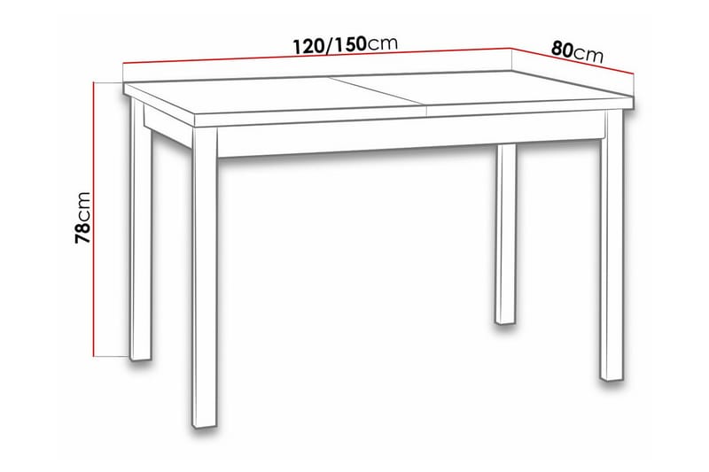 Patrickswell Matbord 80 cm Vit - Möbler - Matplats - Matbord & köksbord