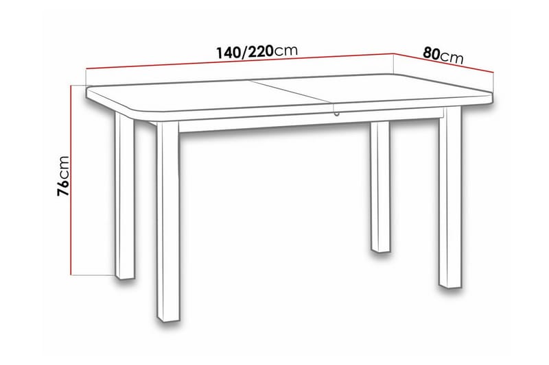 Patrickswell Matbord 80 cm Vit - Möbler - Matplats - Matbord & köksbord