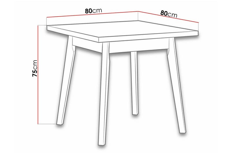 Patrickswell Matbord 80 cm Vit - Möbler - Matplats - Matbord & köksbord