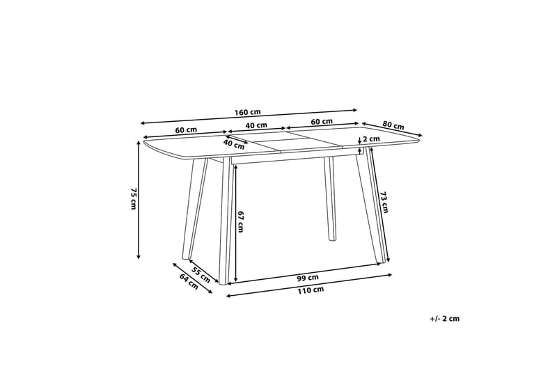 SANFORD Matbord 160 cm - Möbler - Matplats - Matbord & köksbord