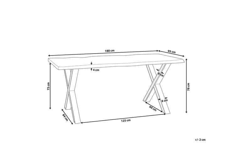 SLEDZINSKI Matbord 180x95 cm Brun - Möbler - Matplats - Matbord & köksbord