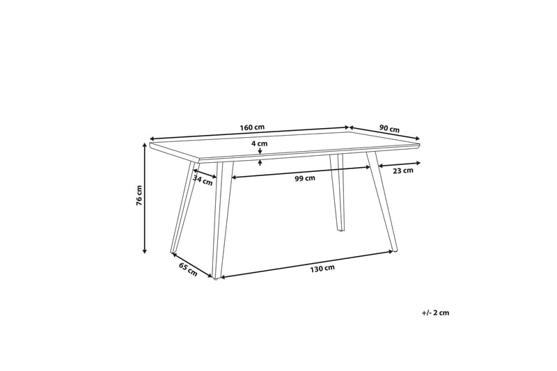 TENHOLDER Matbord 160 cm Grå/Svart - Möbler - Matplats - Matbord & köksbord