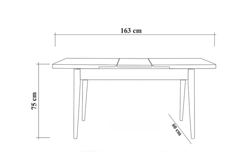 ALLMARAS Matgrupp 4 delar 75 cm Trä/natur/Antracit - Möbler - Matplats - Matgrupp & matbord med stolar