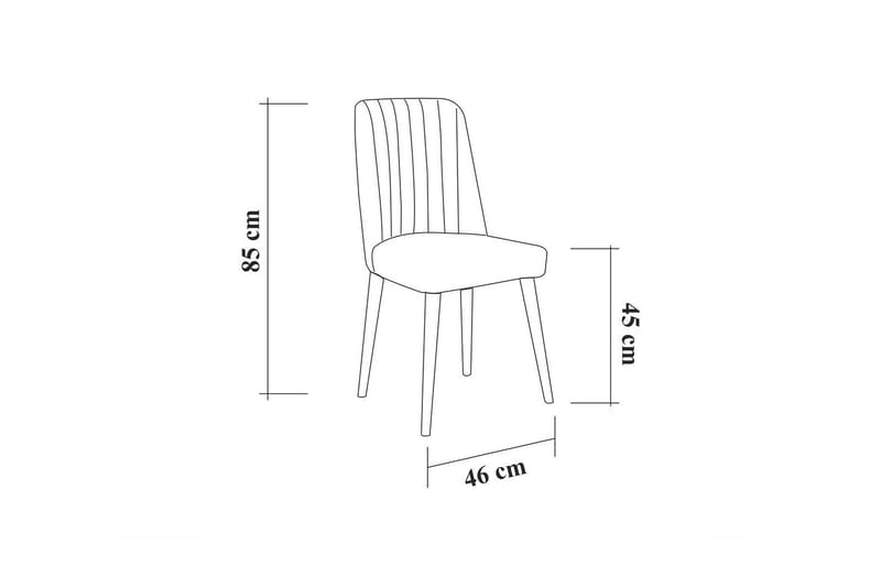 ALLMARAS Matgrupp 4 delar 75 cm Trä/natur/Antracit - Möbler - Matplats - Matgrupp & matbord med stolar