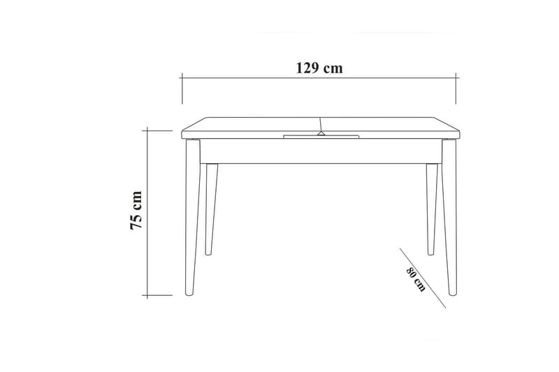 ALLMARAS Matgrupp 4 delar 75 cm Trä/natur/Antracit - Möbler - Matplats - Matgrupp & matbord med stolar