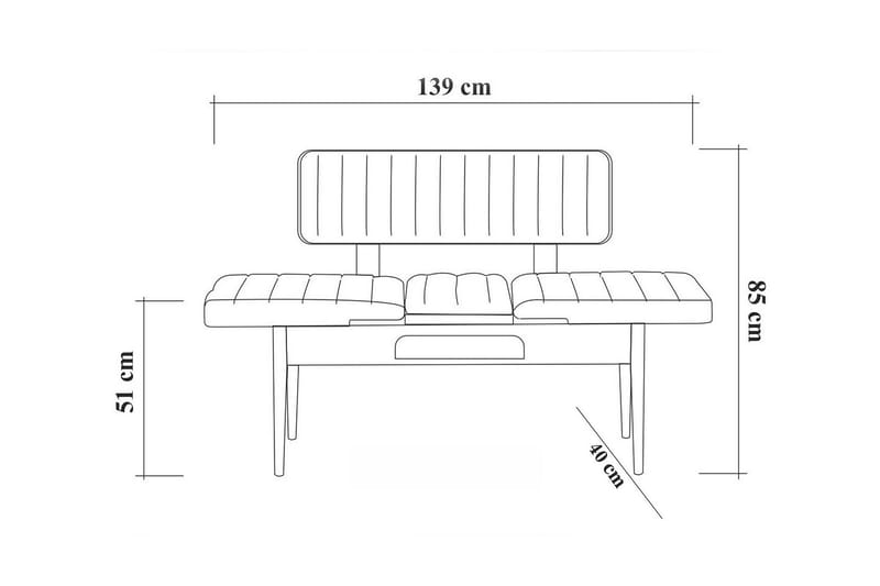 ALLMARAS Matgrupp 5 delar 75 cm Trä/natur/Antracit - Möbler - Matplats - Matgrupp & matbord med stolar