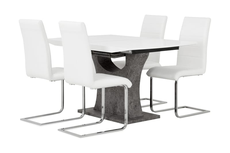 ELLA Bord 140 med 4 EMÅN Stolar - Matgrupp & matbord med stolar