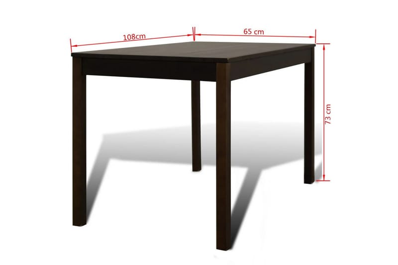 Matbord trä med 4 stolar brun - Brun - Möbler - Matplats - Matgrupp & matbord med stolar