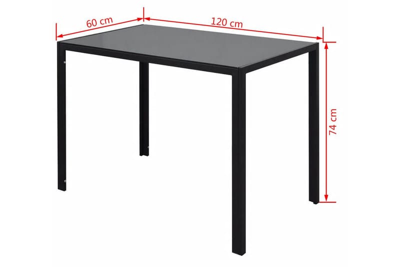 Matsalsmöbelset 7 delar svart - Svart - Möbler - Matplats - Matgrupp & matbord med stolar