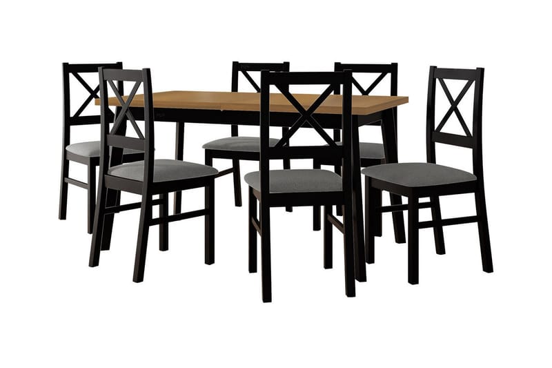 Patrickswell Matgrupp Grå/Svart/Beige - Matgrupp & matbord med stolar