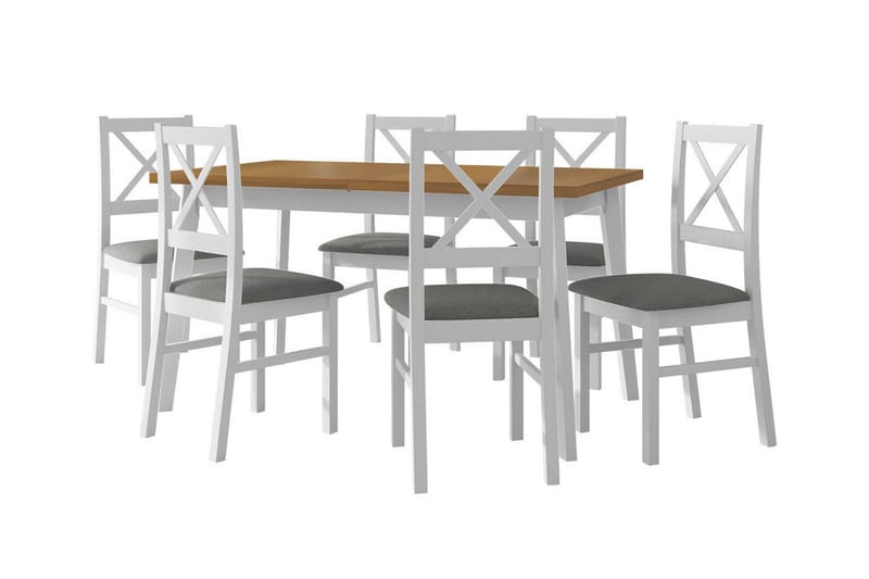 Patrickswell Matgrupp Grå/Vit/Beige - Matgrupp & matbord med stolar