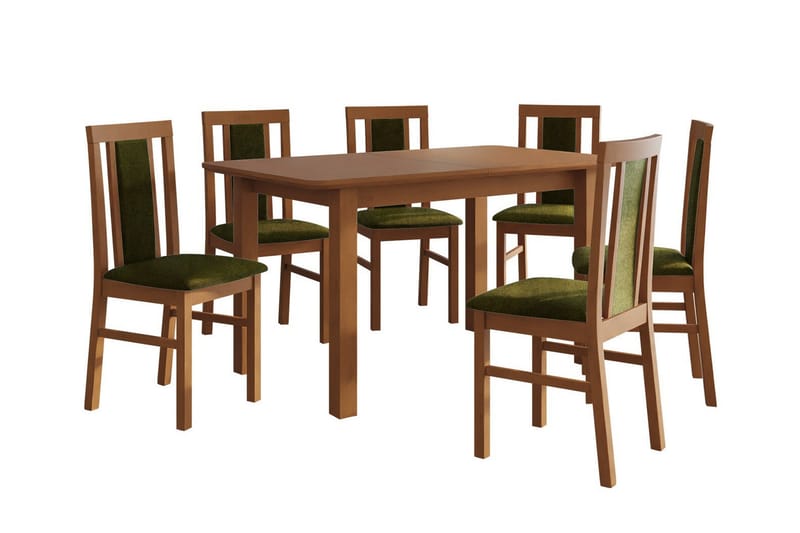 Patrickswell Matgrupp Grön/Brun - Matgrupp & matbord med stolar