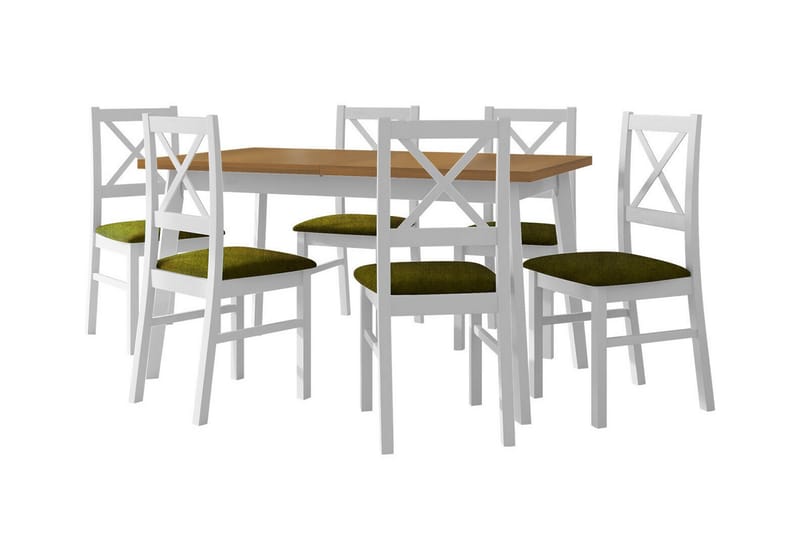 Patrickswell Matgrupp Grön/Vit - Matgrupp & matbord med stolar
