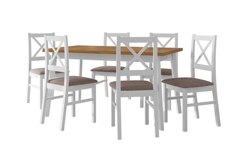 Patrickswell Matgrupp Vit & Beige - Matgrupp & matbord med stolar