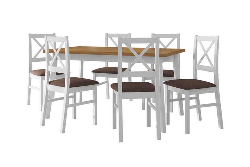 Patrickswell Matgrupp Vit/Beige/Brun - Matgrupp & matbord med stolar