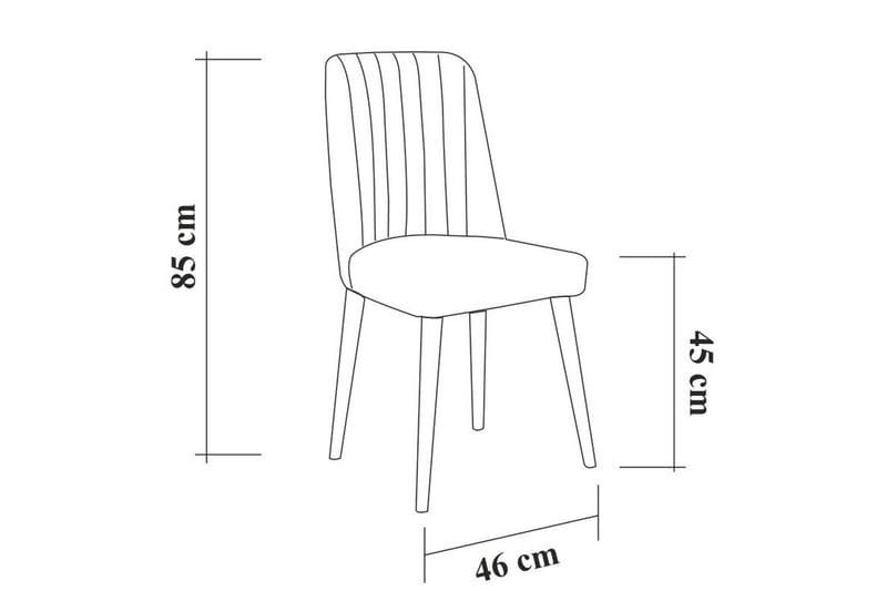 ZEDRICK Matgrupp 4 delar 75 cm Vit - Möbler - Matplats - Matgrupp & matbord med stolar