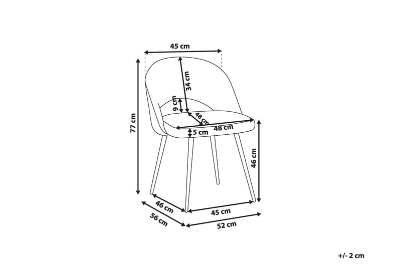 ABIAN Stol 2-pack Grå/Sammet - Möbler - Matplats - Matstol & köksstol