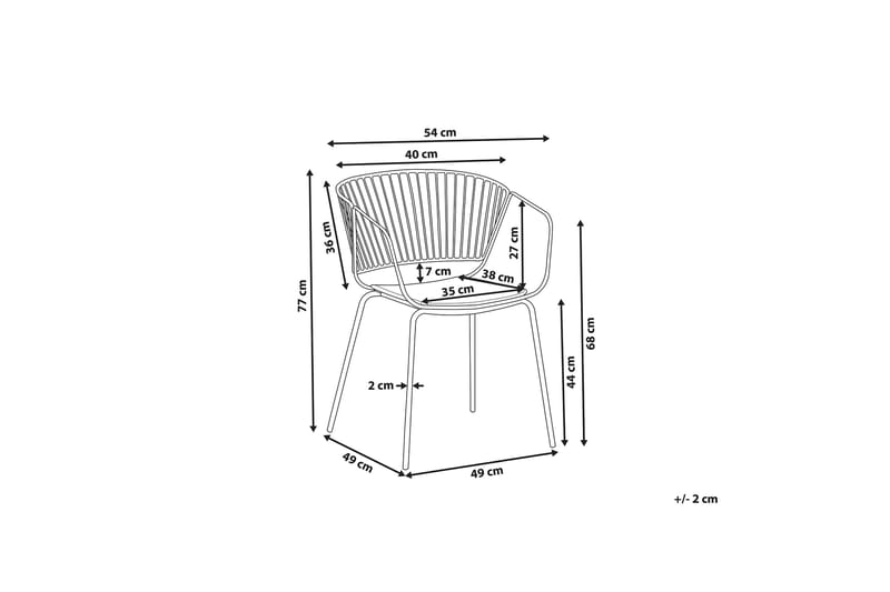 AMBY Stol 2-pack Koppar/Konstläder - Möbler - Matplats - Matstol & köksstol