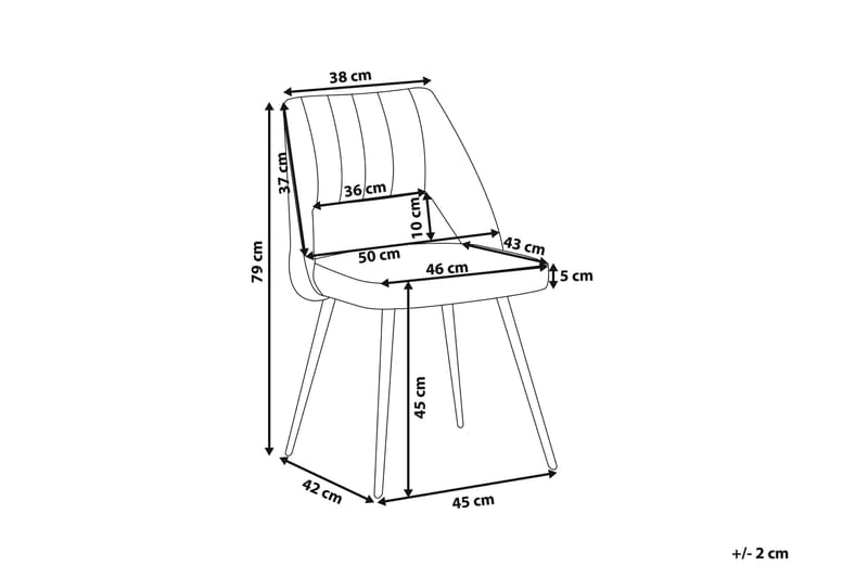 ATLEY Stol 2-pack Grå/Sammet - Möbler - Matplats - Matstol & köksstol