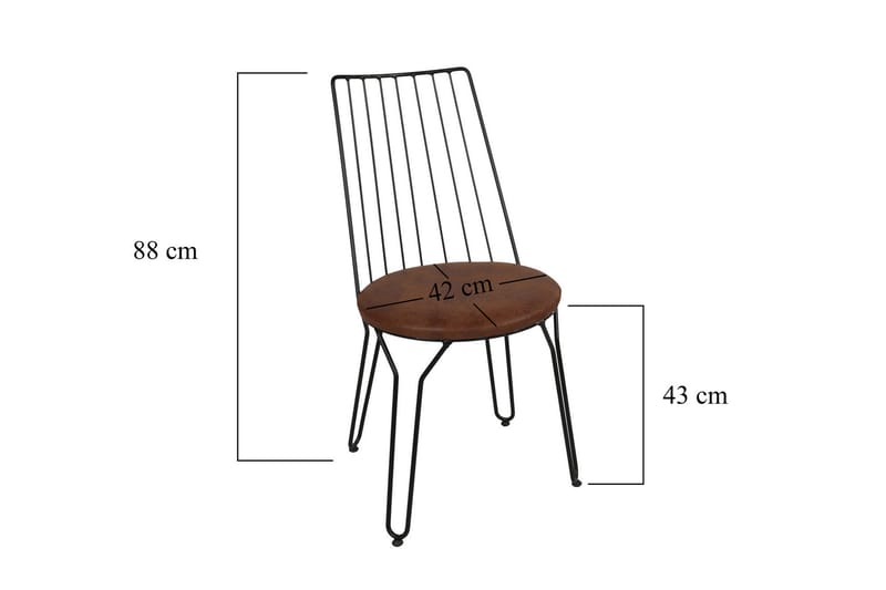 ERVERTI Matstol Svart 2-Pack - Möbler - Matplats - Matstol & köksstol