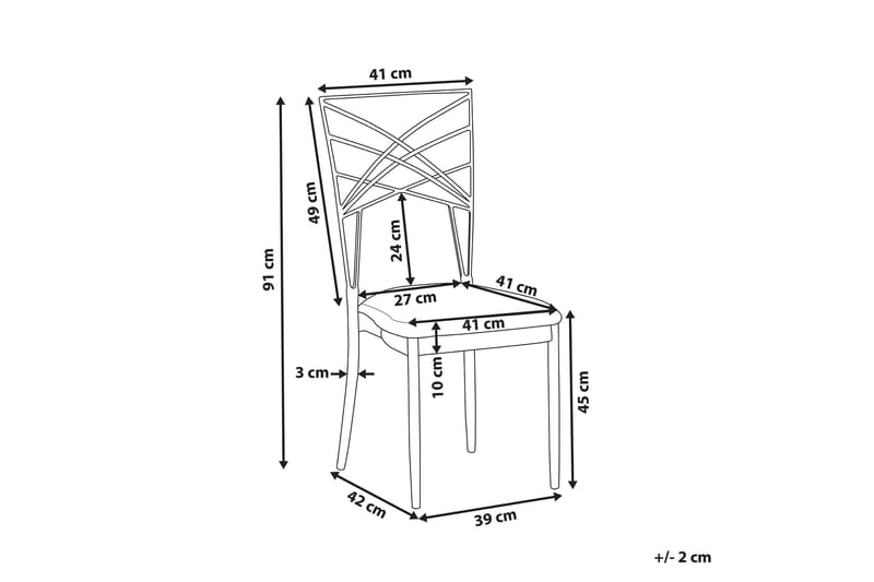 GAIGE Stol 2-pack Silver/Konstläder - Möbler - Matplats - Matstol & köksstol