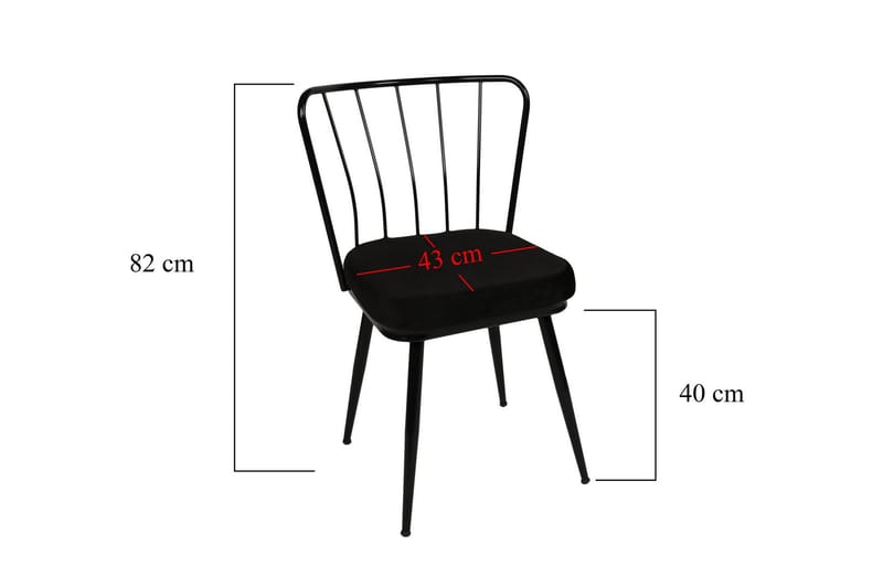 GURGEND Matstol Svart 2-Pack - Möbler - Matplats - Matstol & köksstol