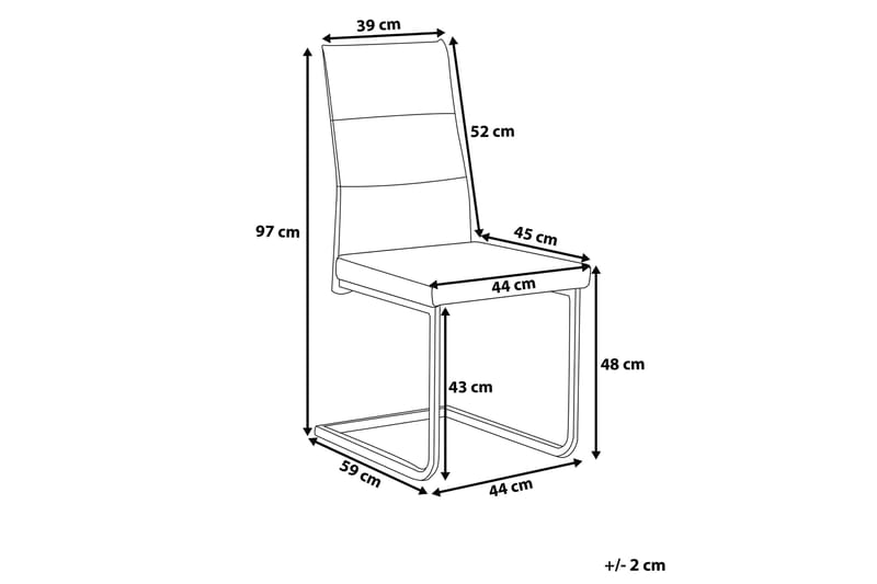 LODDER Stol 2-Pack Konstläder Vit - Möbler - Matplats - Matstol & köksstol