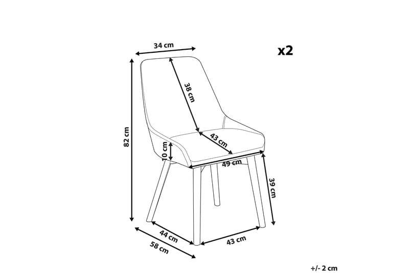 Matstol 2 st svart MELFORT - Svart - Möbler - Matplats - Matstol & köksstol