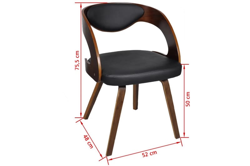 Matstolar 2 st brun konstläder - Brun - Möbler - Matplats - Matstol & köksstol