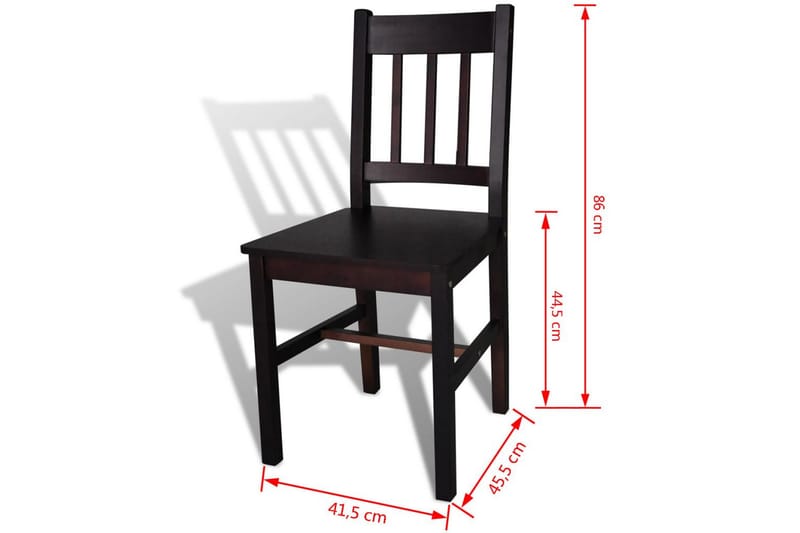 Matstolar 2 st mörkbrun furu - Brun - Möbler - Matplats - Matstol & köksstol