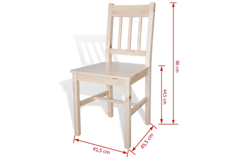 Matstolar 4 st furu - Beige - Möbler - Matplats - Matstol & köksstol