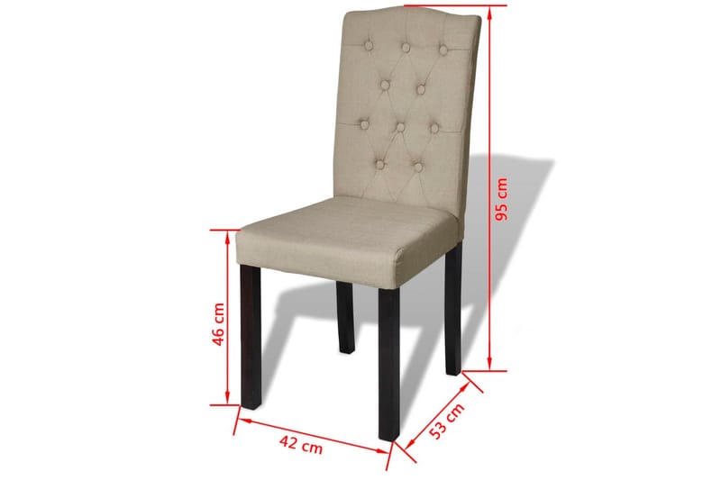 Matstolar 4 st kamel tyg - Beige - Möbler - Matplats - Matstol & köksstol