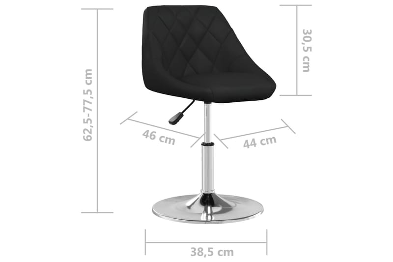 Matstolar 4 st svart konstläder - Svart - Möbler - Matplats - Matstol & köksstol