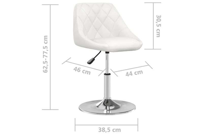 Matstolar 4 st vit konstläder - Vit - Möbler - Matplats - Matstol & köksstol
