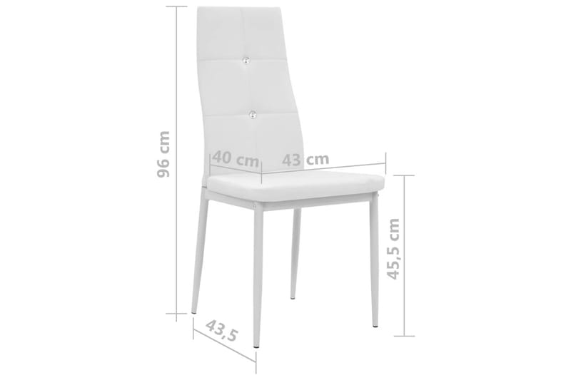 Matstolar 4 st vit konstläder - Vit - Möbler - Matplats - Matstol & köksstol