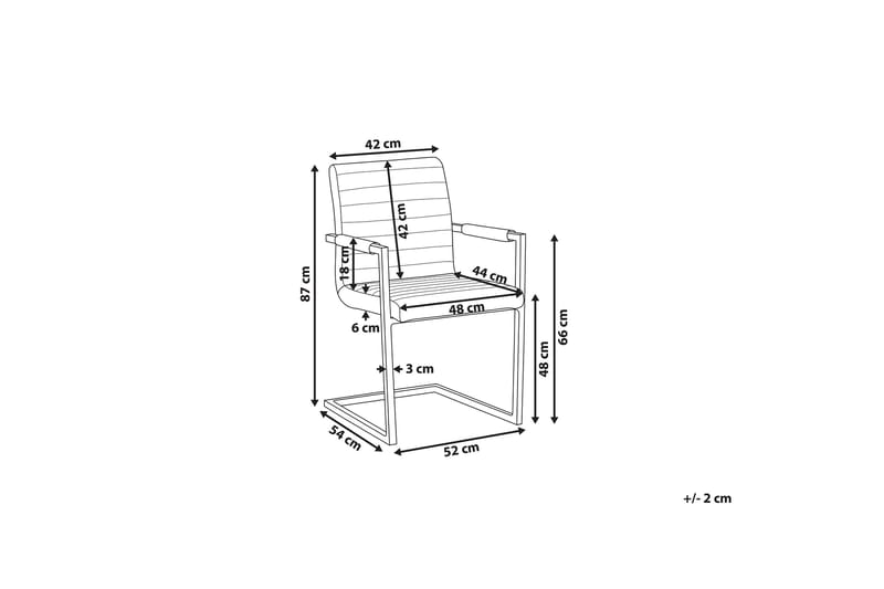 MCEVER Matstol 2-pack Konstläder/Svart - Matstol & köksstol - Karmstolar