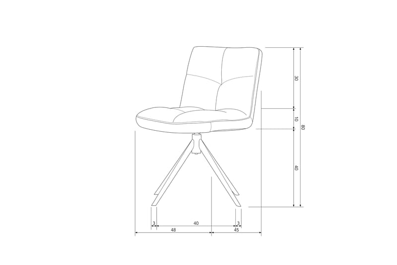 MENARA Matstol Antracit - Möbler - Matplats - Matstol & köksstol